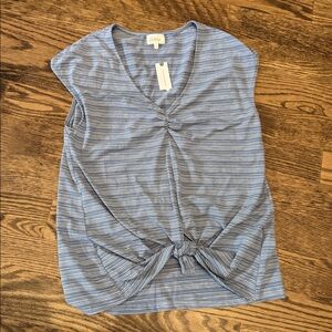 ✅ Anthropologie deletta striped knotted top L